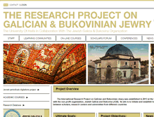 Tablet Screenshot of galiciabukovinaproject.com